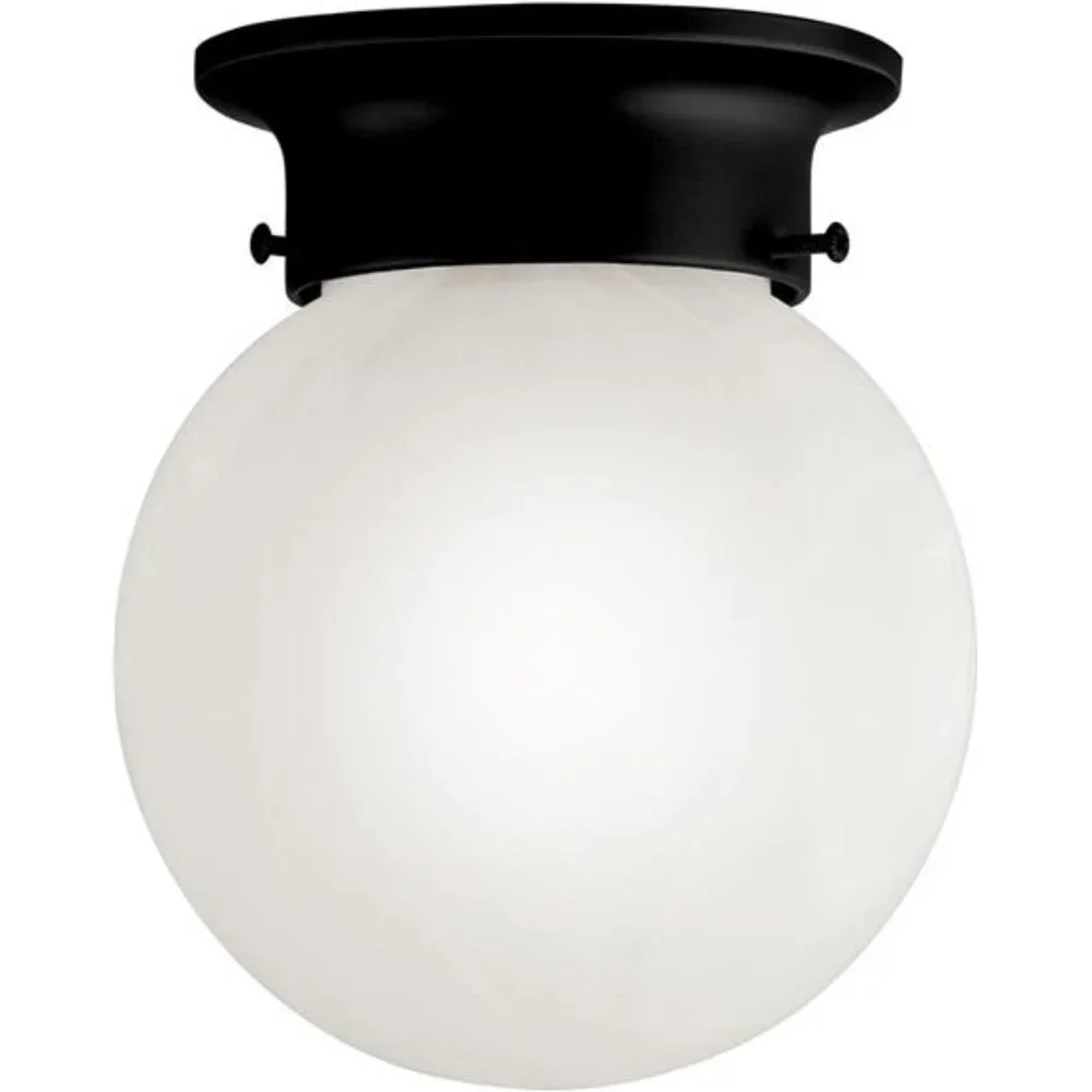 Design House 588483 Traditional 1 Indoor Ceiling Mount Globe Light Dimmable